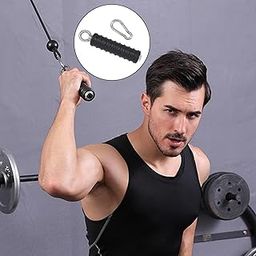 UJEAVETTE® Cable Handles Exercise Handle Grips Pull Up for LAT Pull Down Weight Lifting-image-9