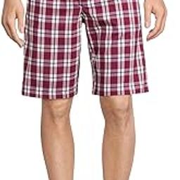 Mens Cotton Checkered Plus Size Shorts with Elastic-image-17