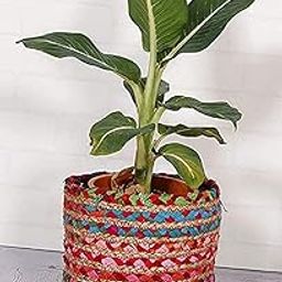Beautiful Home Jute Planter Pots/Storage Basket, Multi-Purpose Basket use for Living Room & Garden (Size 10x12 inch) BH-03-image-1