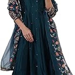 W-Core Lime Yellow Floral Sequined Ethnic Jacket Top Skirt Set for Women-image-18