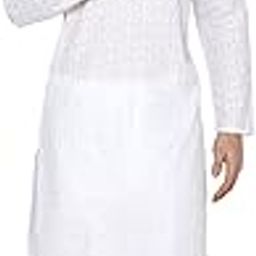 Men's Lucknowi Chikan Embroidered 100% Cotton Comfortable Kurta Churidar Pyjama Set-image-52