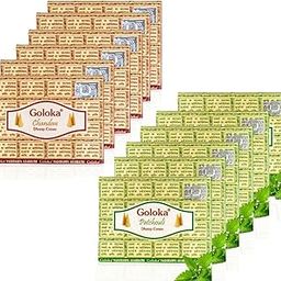Goloka Dhoop Cones Pack of 12 (6 Chandan + 6 Patchouli) Incense Cones – Natural Handmade Aromatic Cones for Meditation, Yoga, and Spiritual Use– Long-Lasting Fragrance – Pack of Premium Scented Cones-image-92