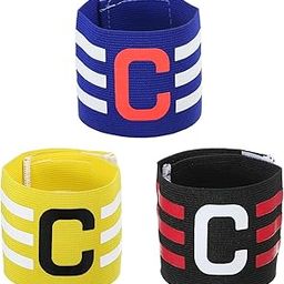 PATIKIL Captain Armband, 3 Pack Adjustable Elastic Soccer Captain's Arm Band for Outdoor Football Training Team, 3 Colors-image-8