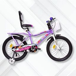 HOUSE OF TOES Gene Bicycle for Kids for 5 to 7 Years Girls 16T Inches | Training Wheels | 98% Assembled | Water Bottle | Bell | Back Rest (Trendy Purple)-image-58