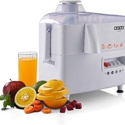 USHA J 3345 450 Watts Juicer, 5 Years Warranty On Motor, 3 Speed With Pulse Function, White-5