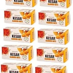 Nandini Kesar & Almond Goti Facial soap For Man & Women, 25g. (Pack of 10)-1