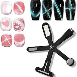 Brille Bee 6-in-1 Cat Eye Magnet Tool, Upgraded Cat Eye Gel Nail Polish Magnet ,Multi-Function Magnet Stick 3D Strong Magnetic Cat Eye Nail Art for Salon Studio Home,(6-in1)-image-79