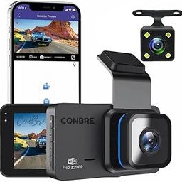 Conbre Blackbox Pro Dash Camera Pro WiFi Dual Channel Full HD 1080P Front & 720P Rear | WiFi Hotspot | Super Capacitor| Wide Angle | Emergency Recording | Easy DIY Set Up (Jet Black)-31