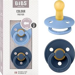 BIBS Colour Natural Rubber Baby Pacifier - Soft Nipple, Gentle Shield Prevents Skin Irritation & Moisture Buildup, 100% Food Grade, BPA Free Soother, 6-18 Months, Pack of 2, Sky Blue & Steel Blue-image-37
