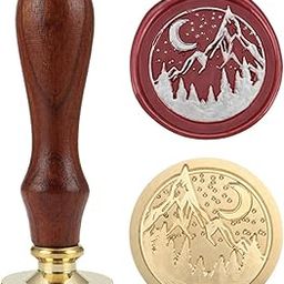 Mountain and Moon Wax Seal Stamp, Yoption 30mm Vintage Seal Wax Stamp, Great for Embellishment of Cards Envelopes, Invitations, Wine Packages-24