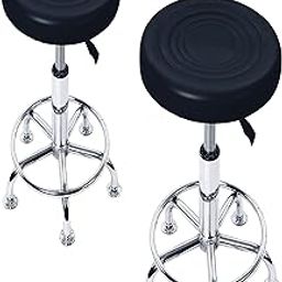 DEHRAN Cushioned Seat Stool | Doctor Stool (Black) for Kitchen| Office| Restaurant | Hospital Food Stool| Height Adjustable Stool Chairs (Finish Color - Silver, Do-It-Yourself) Set of 2-image-83