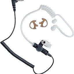 Tactical Law Enforcement Radio Earpiece, 2.5mm Kevlar Listen/Receive Only, Hypoallergenic Clear Acoustic Tube & Earmolds, Direct to Speaker Mic, Guaranteed to fit Harris M/A Com Otto & More-image-16