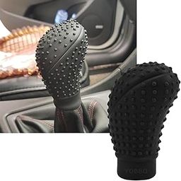 Yobbo Car Gear Knob Protector Silicone Gear Shifter Cover for Anti-Scratch Cover and Dust Proof Nonslip Gear Cover for Car Universal Fit Silicon Car Gear Knob Stylish Hockey 1 Pcs (Black)-image-23