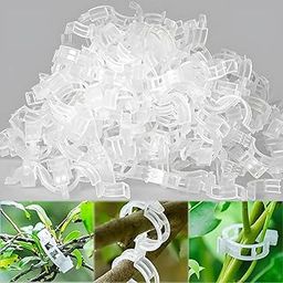 APPSTER 100pcs Plant Support Clips Plastic Garden Trellis Clips for Tomato Plant, Cucumber, Vine, Vegetables, Beans, Fruits, Flower Plants to Grow Upright & Healthier Climbing Plants (100pcs)-image-56
