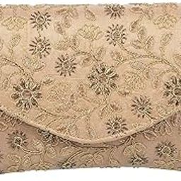 Antic Gold Embroidery Secure Magnet Snap Party Clutch For Women-image-43