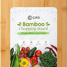 Cipzi Premium Chopping Board for Kitchen Bamboo Wooden Cutting Board for Vegetable, Fruit Chopper Board Safe, Eco-Friendly, Durable (33 x 24cm)-18