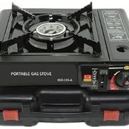 Portable Gas Stove Burner with Carrying Case ? Outdoor Camping, Trekking & Hiking (Stainless Steel, Black)-image-30