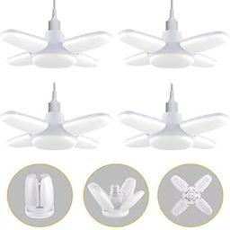 LED Deformable Ceiling Light, 4-Panel Adjustable Garage Light, White (24)-image-51
