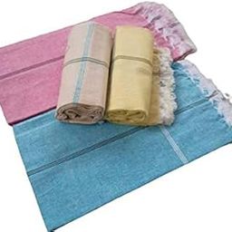 Handloom Men's Plane Cotton Handkerchiefs (Pack of 6, Stripes Printed, Multi-Colored)-picture-23