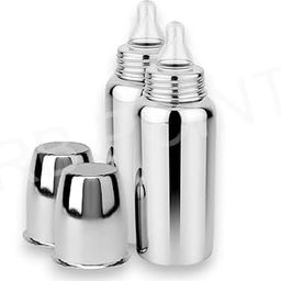 Stainless Steel Baby Feeding Bottle for Kids Feeding Bottle for Milk and Baby Drinks Zero Percent Plastic No Leakage (240ML), Pack of 2-25