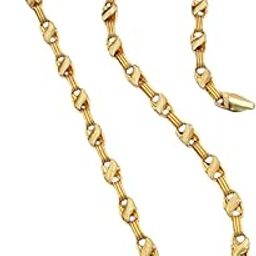 AtoZee Jewellery 1 Gram Gold Plated Stylish Men's Chain | Heavy Designer Curb Link Chain | Trendy Party Wear Necklace for Men & Boys | Premium Imitation Jewelry | Ideal Gift for Him-image-7