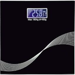 N M Z LCD Display Digital Personal Bathroom Health Weighting Scale for Human Body Capacity:180 kg Black Color 1 pcs-0