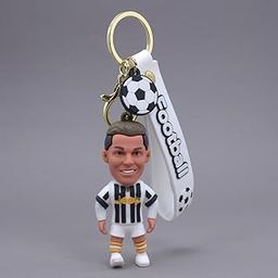 Daiyamondo Cheers on Your Team With Football Player Ronaldo Messi 3D Rubber keychain With Long Ribbon - A Vibrant Accessory for Soccer Fans and Collectors-4