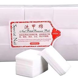 Sminakh Nail Lint Wipes Nail Cotton Pads 1000 Pcs Lint Free Gel Nail Polish Removers Eyelash Extension Glue Cleaning Wipes Nail Polish Remover Cotton PF2-45