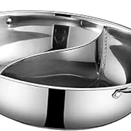 SAMUSAGYA Stainless Steel Hot Pot 30cm – Thickened Durable Cookware with Divider | 3-Liter Capacity for Travel, Camping, Picnic & Home Use-image-38