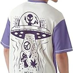 Escape from Reality Printed Graphic Oversized T-Shirt - Multi-image-66