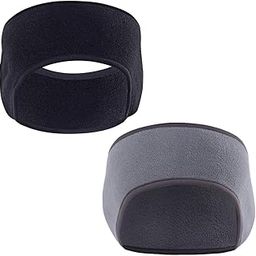 Fleece Ear Warmers Headband/Ear Muffs GoFriend Winter Headbands for Adults Men & Women, Stay Warm & Cozy with our Thermal Polar Fleece & Performance Stretch (Black+Grey)-image-25