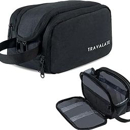Water-Resistant Toiletry Bag Shaving Kit for Men and Women | Multipurpose Cosmetic Pouch, Medicine Bag, Travel Organizer Kit Bag - Black-image-5