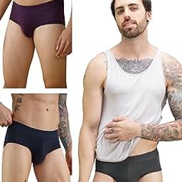 Modal Regular Fit Solid Brief Underwear Anti-Bacterial Moisture Wicking Breathable Microfibre Waistband Stretchable Deo-Soft Brief for Men-image-63