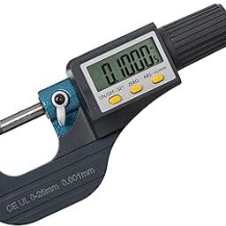 Beslands 0-25 mm/0-1 inch Digital Micrometer - 0.001 mm/0.0005 inch High Precision Portable LCD Electronic Micrometer - Incremental and Absolute Measure - Inch & Metric Mode, Stainless Steel-2