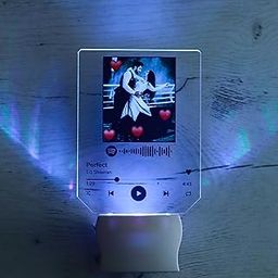 GIFTSNPLAQUES Spotify Plaque With 7 Color Changing LED Light Personalized Photo Printed Spotify Plaque Best Gift For Anniversary Return Gift |Material: Acrylic | Size: 3X4 Inch, Multicolor-image-36