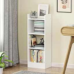 Roylin Wood Engineered Wood 6 Layer Bookshelf Multipurpose Home Decor Storage Rack Showcase Organizer for Living Room, Kitchen, Bedroom (White, 3 Layer)-image-1