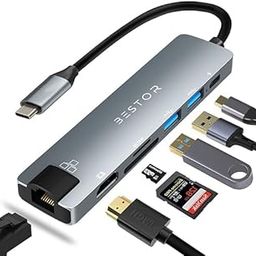 1Goal 7-in-1 USB-C Hub 4K 30Hz Multiport Adapter - HDMI, 87W PD, Ethernet, SD/TF Cards Reader, USB-C, USB 2.0, USB 3.0 Ports - Compatible with MacBook Pro/Air, iPad Pro, XPS-image-71