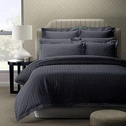 Kaprido™ Quilt Cover Double Bed with Zipper Blanket Cover/rajai Cover/Comforter Cover/Duvet Cover King Size Glace Cotton (Grey Satin)-image-28