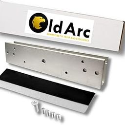 OldArc U Bracket EM Lock for Frameless Glass Door,Suitable for in/Out Swing Door,for 600lbs EM Lock, Silver Polished Finish, Aluminum Alloy U Bracket for Home/Office/Factory/School, Access Control-3