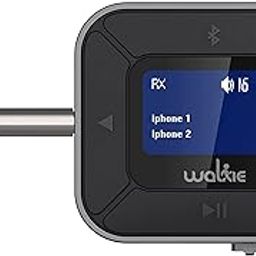 Walkie 2 in 1 Handsfree LCD Display V5.3 Bluetooth Transmitter Receiver with 3.5mm Aux, for TV, Car, Home Stereo, PC, Headphones, Speakers, Model: CB-BT34-22