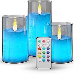 Lifelong Colour Changing LED Electric Candle Set of 3 with Remote | Flameless Battery Operated Multi-Colour Candles for Home Decoration | Smokeless Candles for Home Decor | 13 Color Options (LLEDC09)-5