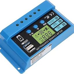 Ubervia® Solar Charge Controller, PVC Casing Clear Display Solar Panel Charging Regulator for Home (20A)-20