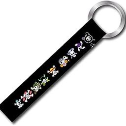 SIGNOOGLE Fabric 1 Pcs Danger Skull Theme Lanyard Keychain Holder Compatible For All Bikes Car Girls Kids Key Holder Tag Multicolored (6.00 X 1.00 Inch)-image-72
