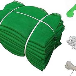MESH MASTERS 50% UV Protection Garden_Balcony_Terrace Shade Net_3 M X 3 Meters_10 X 10 Feet_Green Color with 1 Blade_30 Tags_30 Clamps MMBS1-11