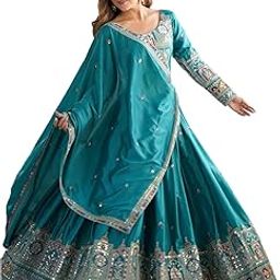 Silk Embroidery Designer Lehenga Choli Set For Women Party| latest Bridal Stylish Design Wedding Lehenga Choli For Women (Free Size)-picture-16