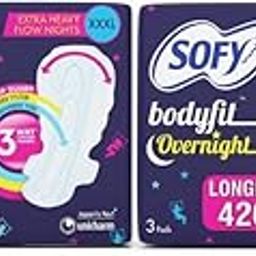 SOFi Bodyfit Overnight Xxxl 3+3 Sanitary Pad Sanitary Pad (Pack Of 6)-23