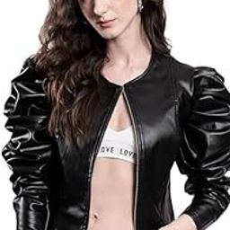 Women’s – Black Jacket with Unique Design Full Sleeve with Winter Over coat Boost Your Style with Casual for Women & Girls-2XL Size-image-83