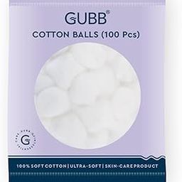 GUBB Hypoallergenic 100% Cotton Balls For Face Cleansing & Makeup Removal - Deeply Cleanses & Removes Dirt Gently | Safe for Sensitive Skin, White - 100 PCs-36