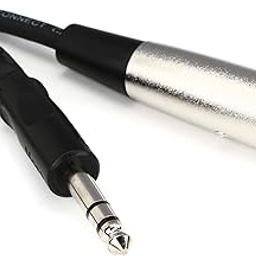 Hosa STX-105M 1/4 inch TRS to XLR3M Balanced Interconnect Cable, 5 feet(Black)-picture-25