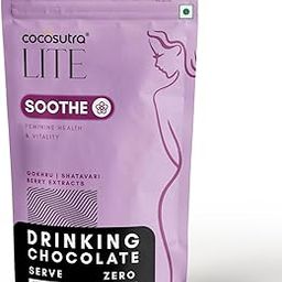 COCOSUTRA SOOTHE - Sugar Free Drinking Chocolate Mix | For Feminine Health & Period Pain Relief | Gokhru, Shatavari & Berry Extracts | Vegan | Keto Friendly | Enjoy hot or cold | 200 g-17